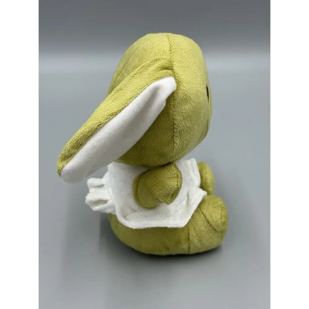 Olive Green Rabbit White Dress Plush 7” Stuffed Animal
